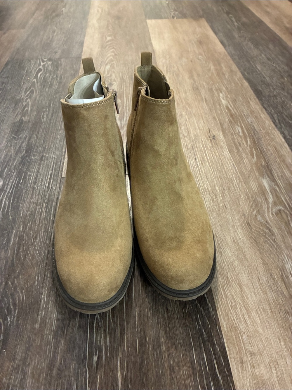 Sonoma Suede Ankle Booties in Tan